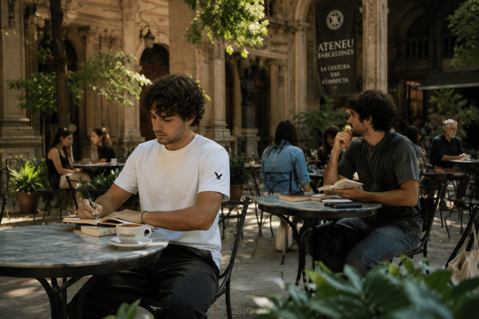 ¿Quedamos? camiseta blanca