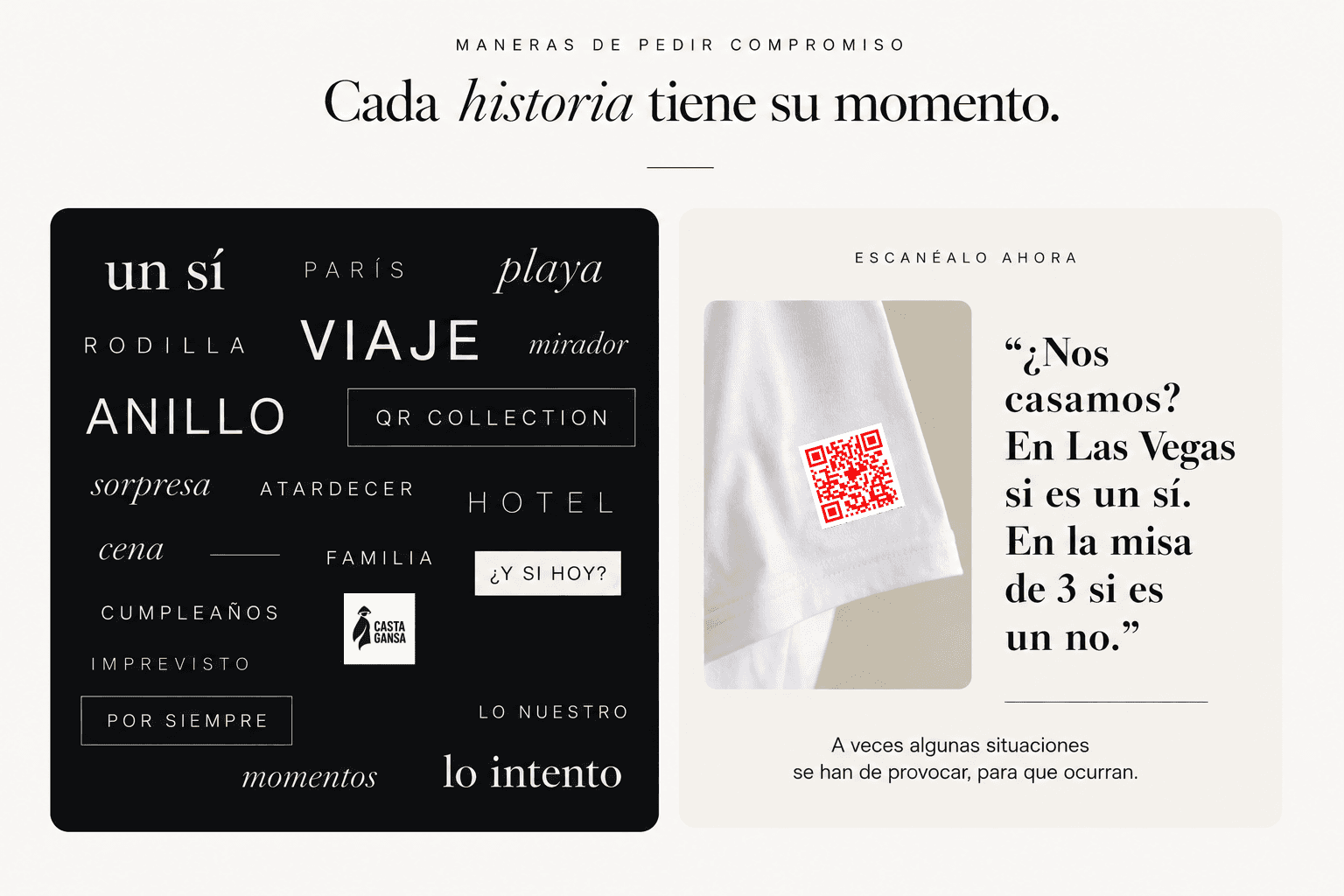 Maneras de iniciar una conversación con Casta Gansa QR
